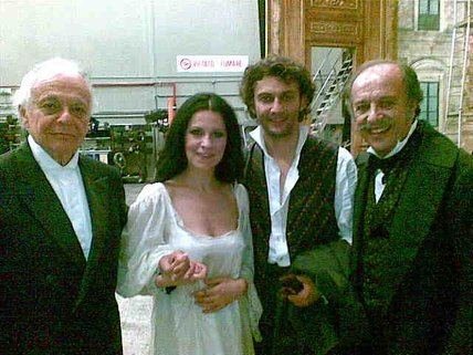 MilanoMaazelGheorghiuJKNucciJuli2007.JPG - Mailand, Juli 2007 mit Lorin Maazel, Angela Gheorghiu und Leo Nucci