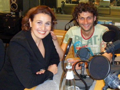 kaufmann_carosi.JPG - BBC3, Mai 2008, In Tune Studio, mir Micaela Carosi