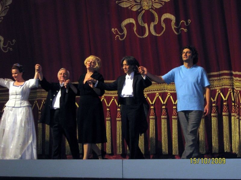 Lohengrin15okt2009_3.JPG - Lohengrin, Oktober 2009, mit Emily Magee, Eike Wim Schulte, Michaela Schuster und Kent Nagano